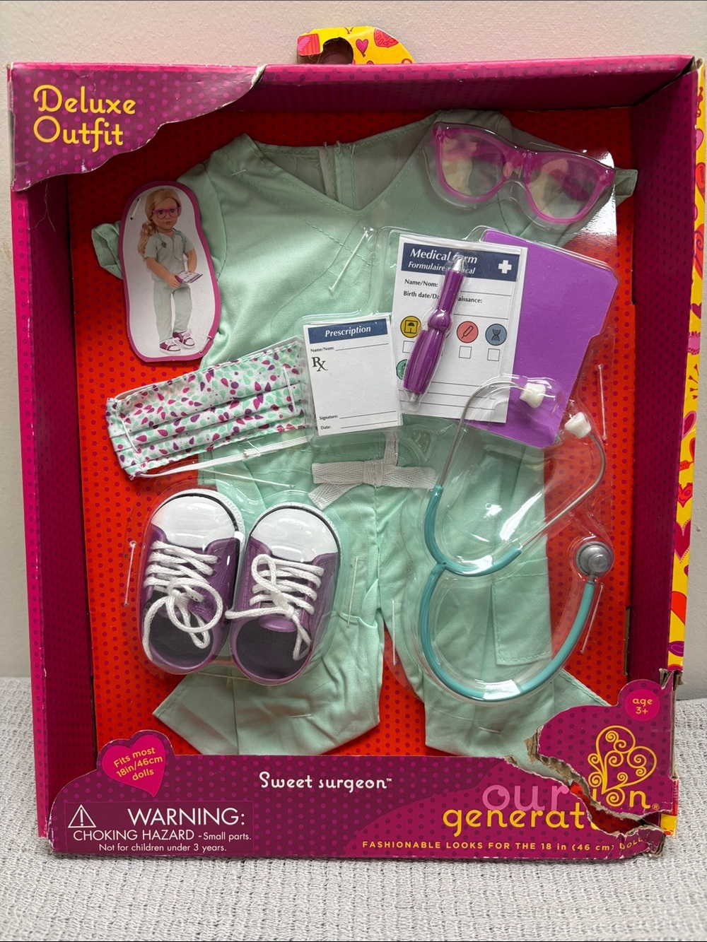 Our Generation OG Doctor's Outfit Sweet Surgeon Set for 18" Dolls NEW